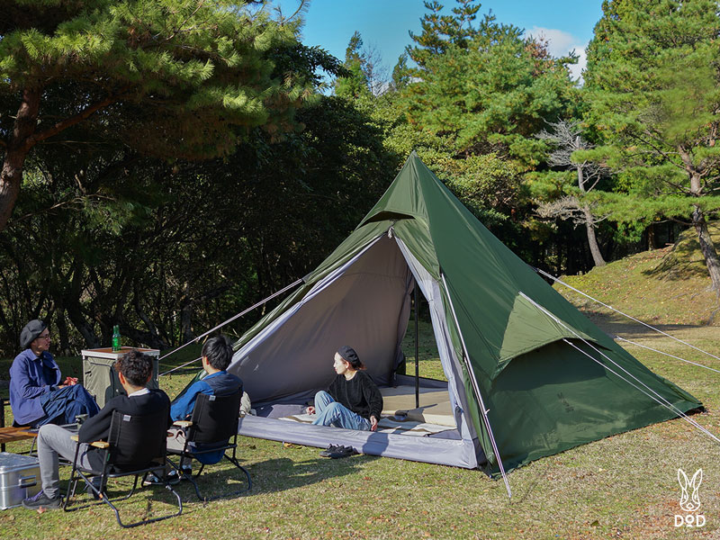 ワンポールテントRX(L・カーキ) T6-817-KH ワンポールテントRX(L・カーキ) T6-817-KH